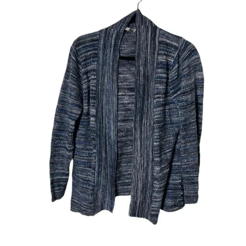 Coldwater Creek,cardigan,wool blend,metallic thread. open front Might be vintage - Picture 4 of 17